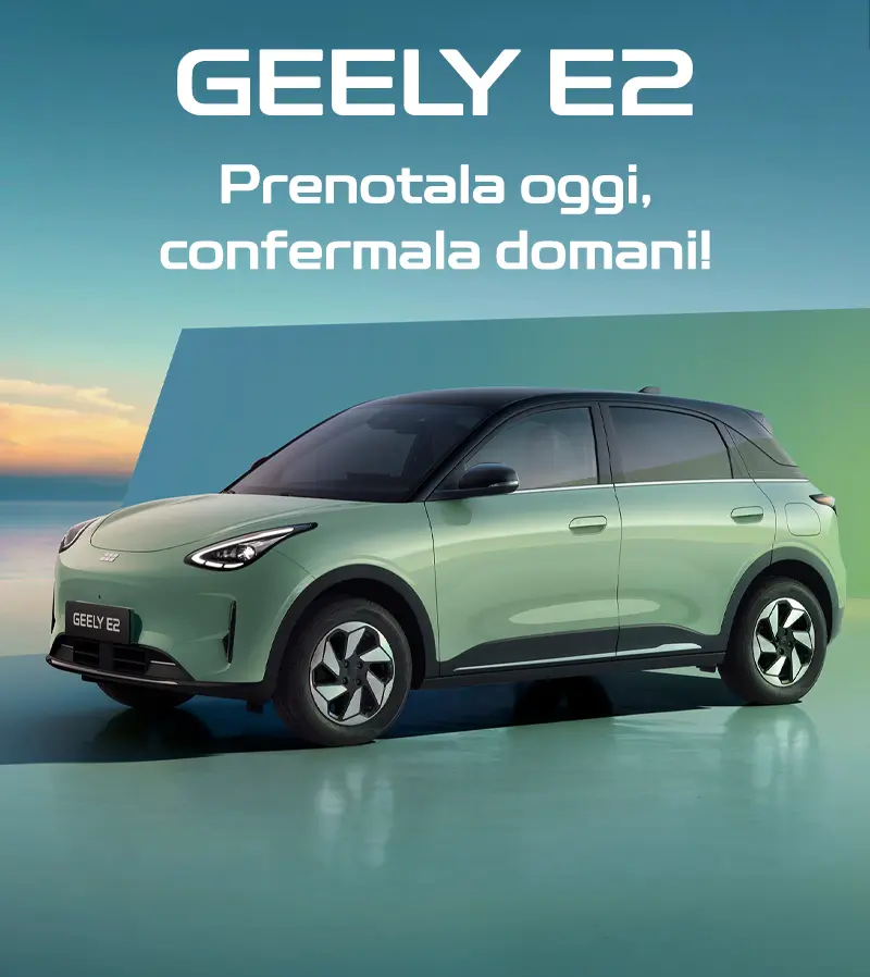 Nuova E2 Preordine Ambrostore Showroom Geely MOBILE Prelancio