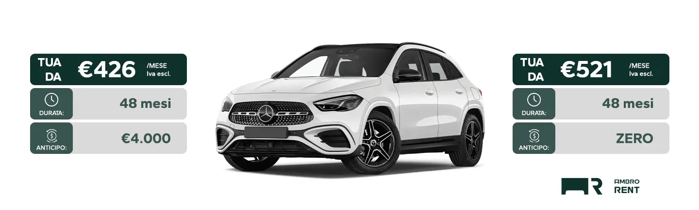 Mercedes Gla Ambro Rent Noleggio Lungo Termine Ambrostore Milano