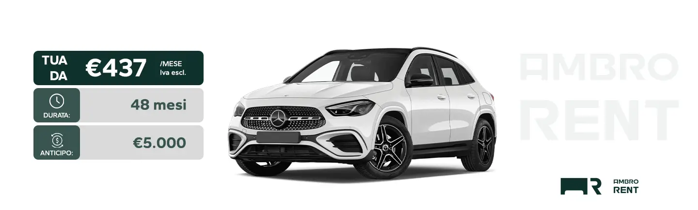 MERCEDES GLA NOLEGGIO LUNGO TERMINE MILANO AMBRORENT