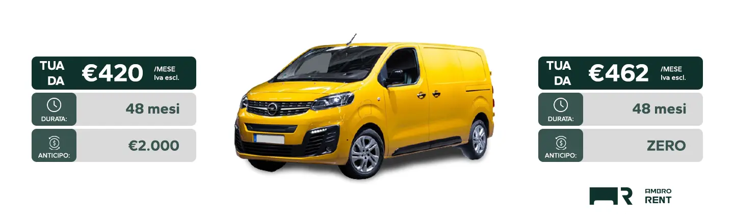 Opel Vivaro Ambro Rent Noleggio Lungo Termine Ambrostore Milano