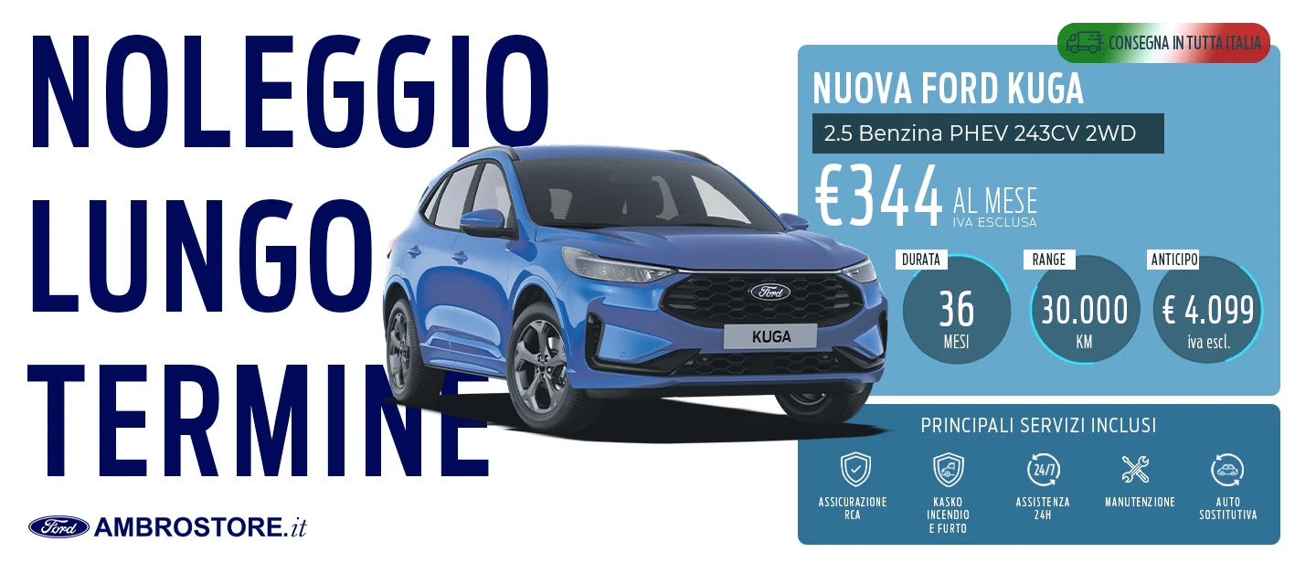 Noleggio LUNGO TERMINE FORD KUGA PHEV AMBROSTORE MILANO