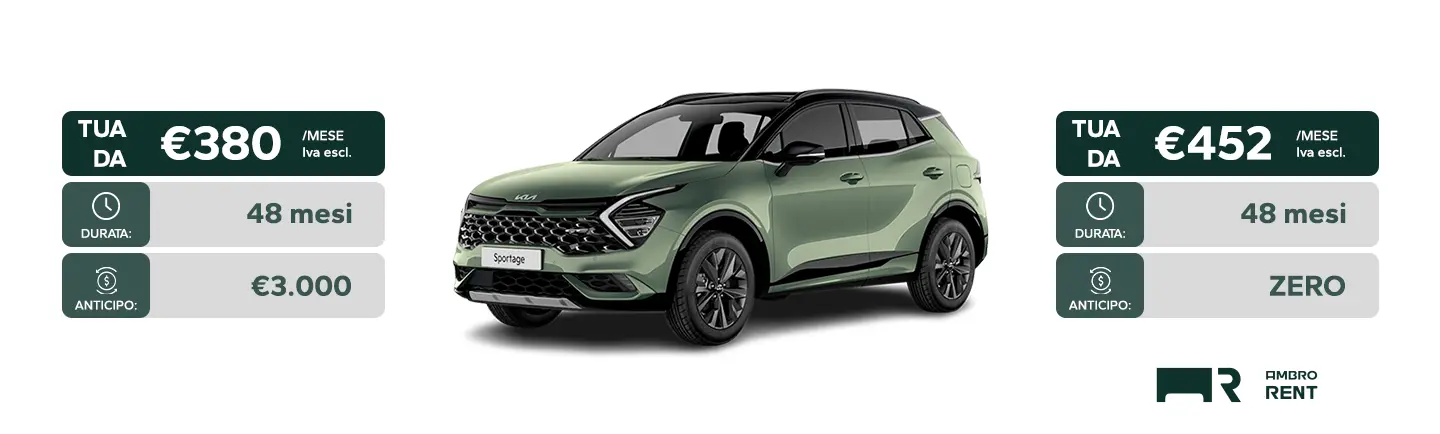 KIA Sportage Ambro Rent Noleggio Lungo Termine Ambrostore Milano Esterno