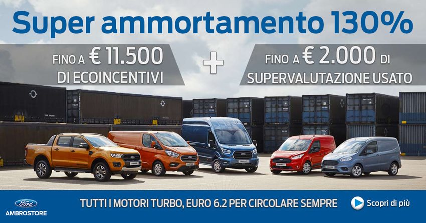 Super Ammortamento Veicoli Commerciali Ford