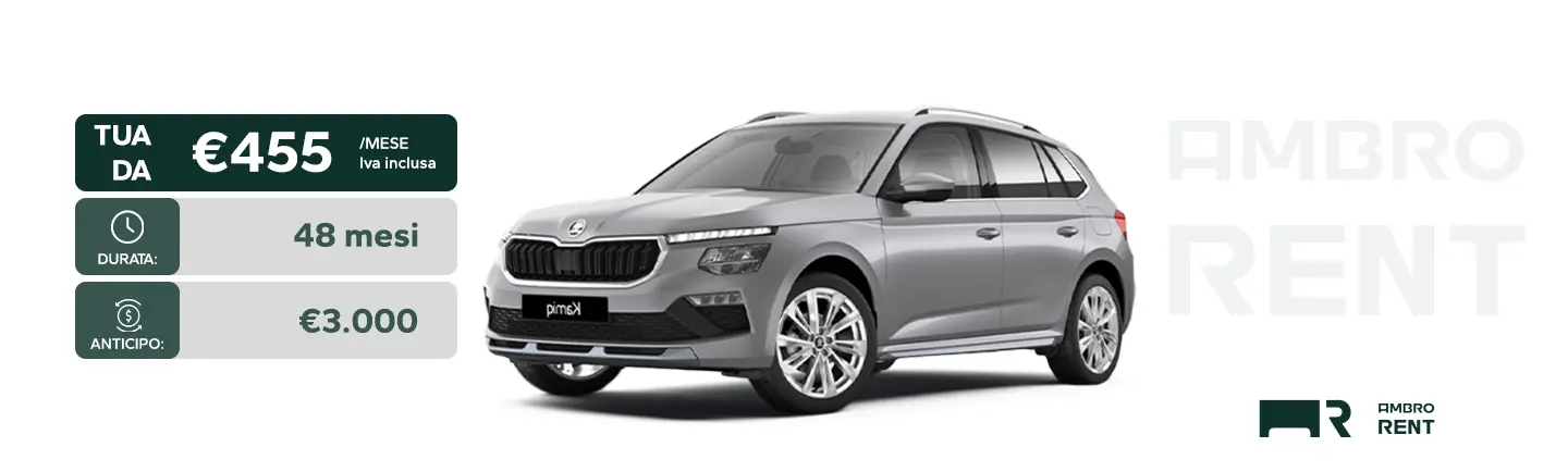 Skoda Kamiq NOLEGGIO LUNGO TERMINE MILANO AMBRORENT