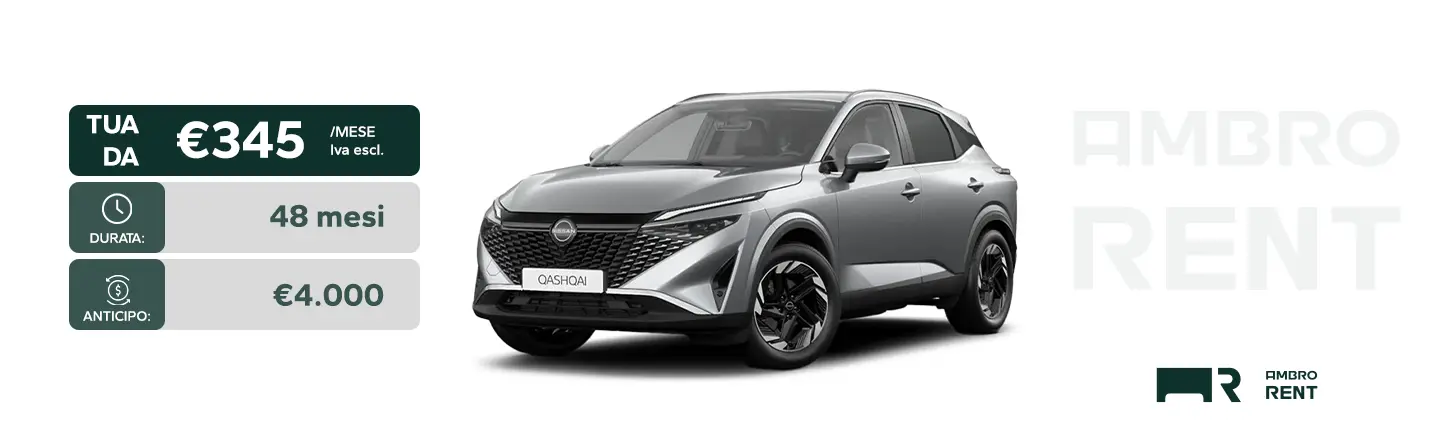 NISSAN QASHQAI NOLEGGIO LUNGO TERMINE MILANO AMBRORENT