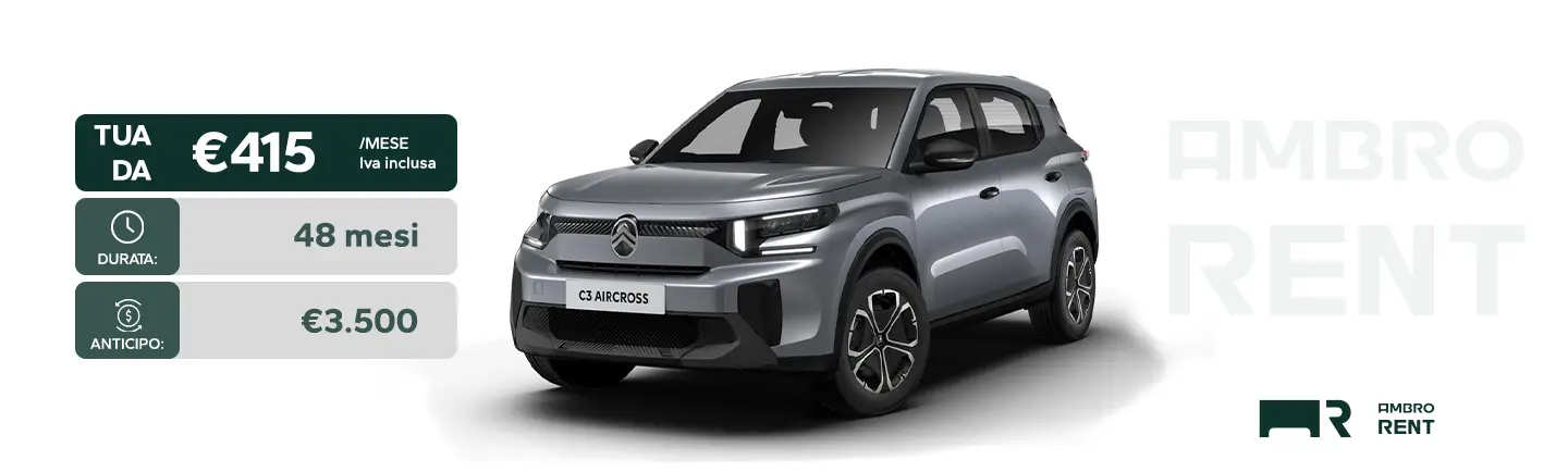 CITROEN C3 NOLEGGIO LUNGO TERMINE MILANO AMBRORENT