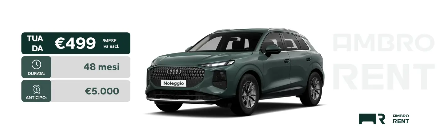 Audi Q3 NOLEGGIO LUNGO TERMINE MILANO AMBRORENT
