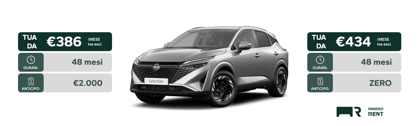 Nissan Quashqai Ambro Rent Noleggio Lungo Termine Ambrostore Milano