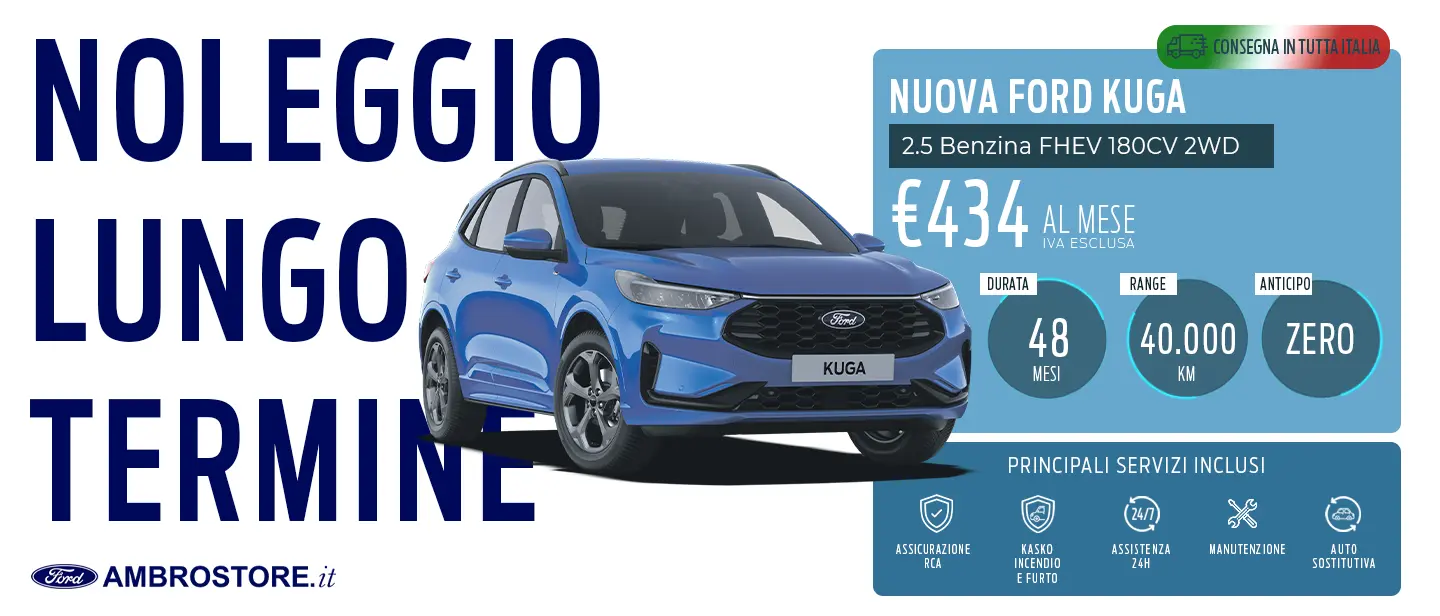 NOLEGGIO FORD KUGA FHEV HYBRID AMBROSTORE